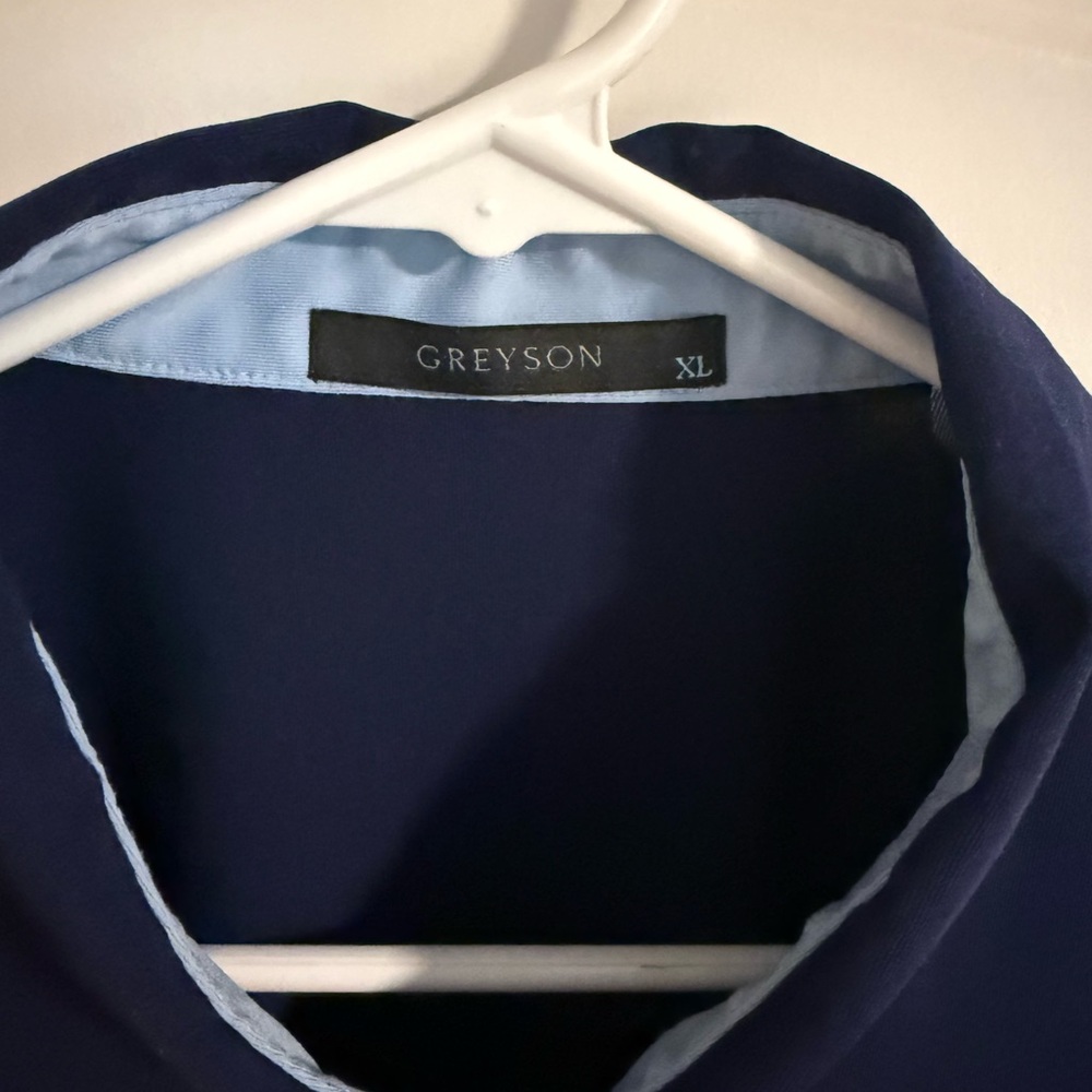 Greyson Navy Polo with Subtle Anchor Embroidery - Picture 2 of 3
